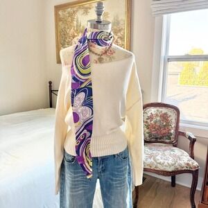 vintage floral scarf